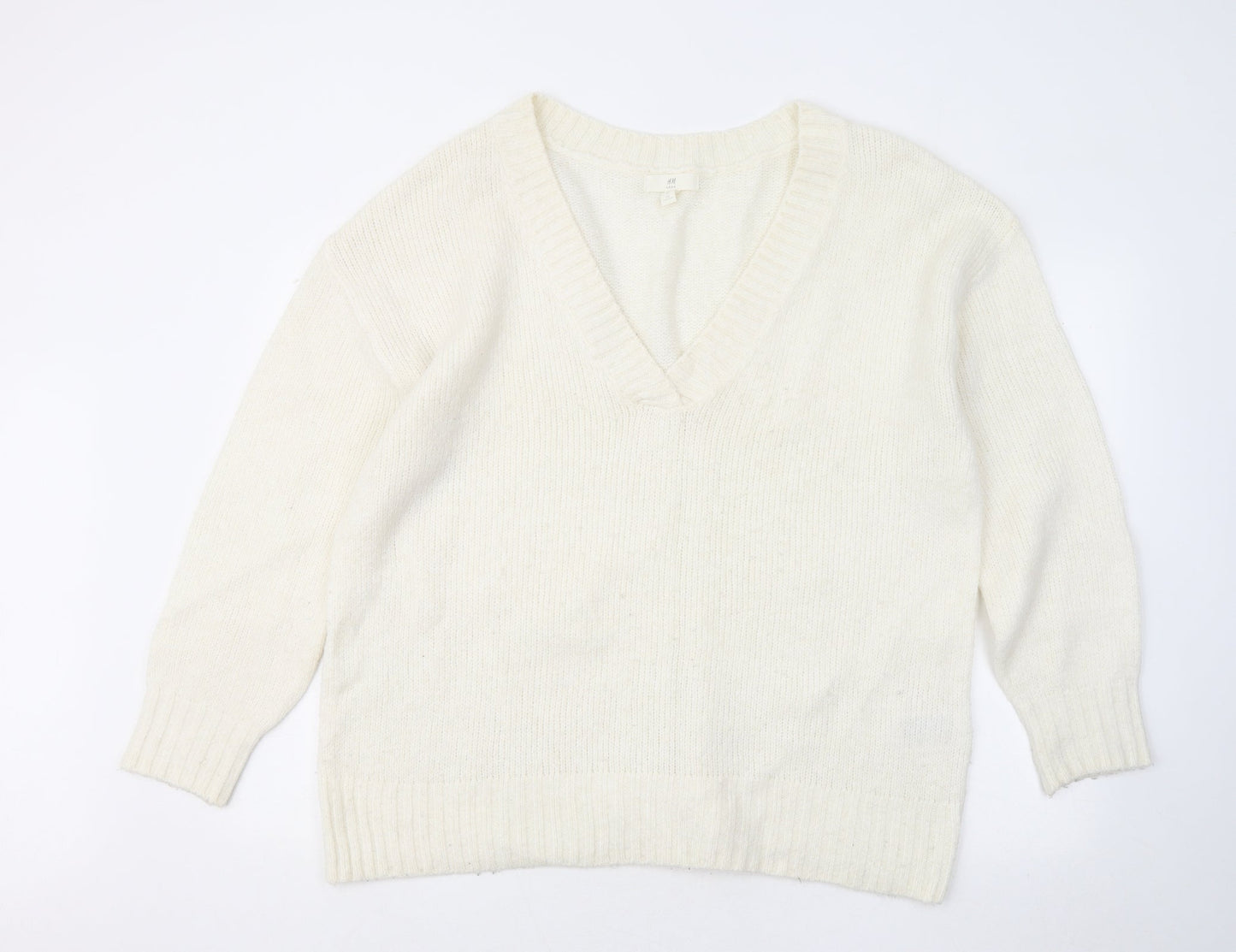 Womens UK Size M H&M Ivory Pullover Jumper