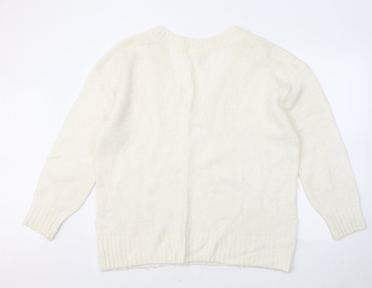 Womens UK Size M H&M Ivory Pullover Jumper