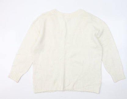 Womens UK Size M H&M Ivory Pullover Jumper