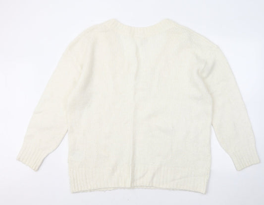 Womens UK Size M H&M Ivory Pullover Jumper