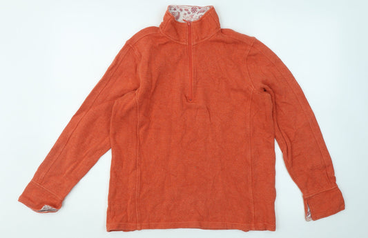 Womens UK Size S Orvis Orange Pullover Jumper