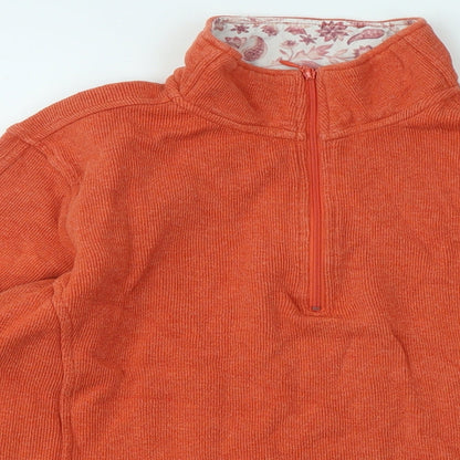 Womens UK Size S Orvis Orange Pullover Jumper
