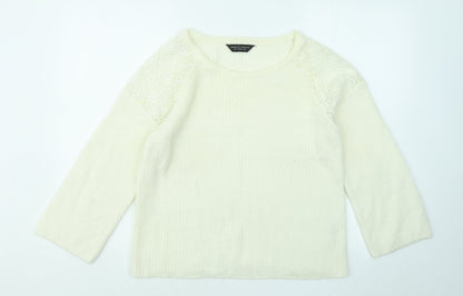 Womens UK Size 12 Dorothy Perkins Ivory Pullover Jumper