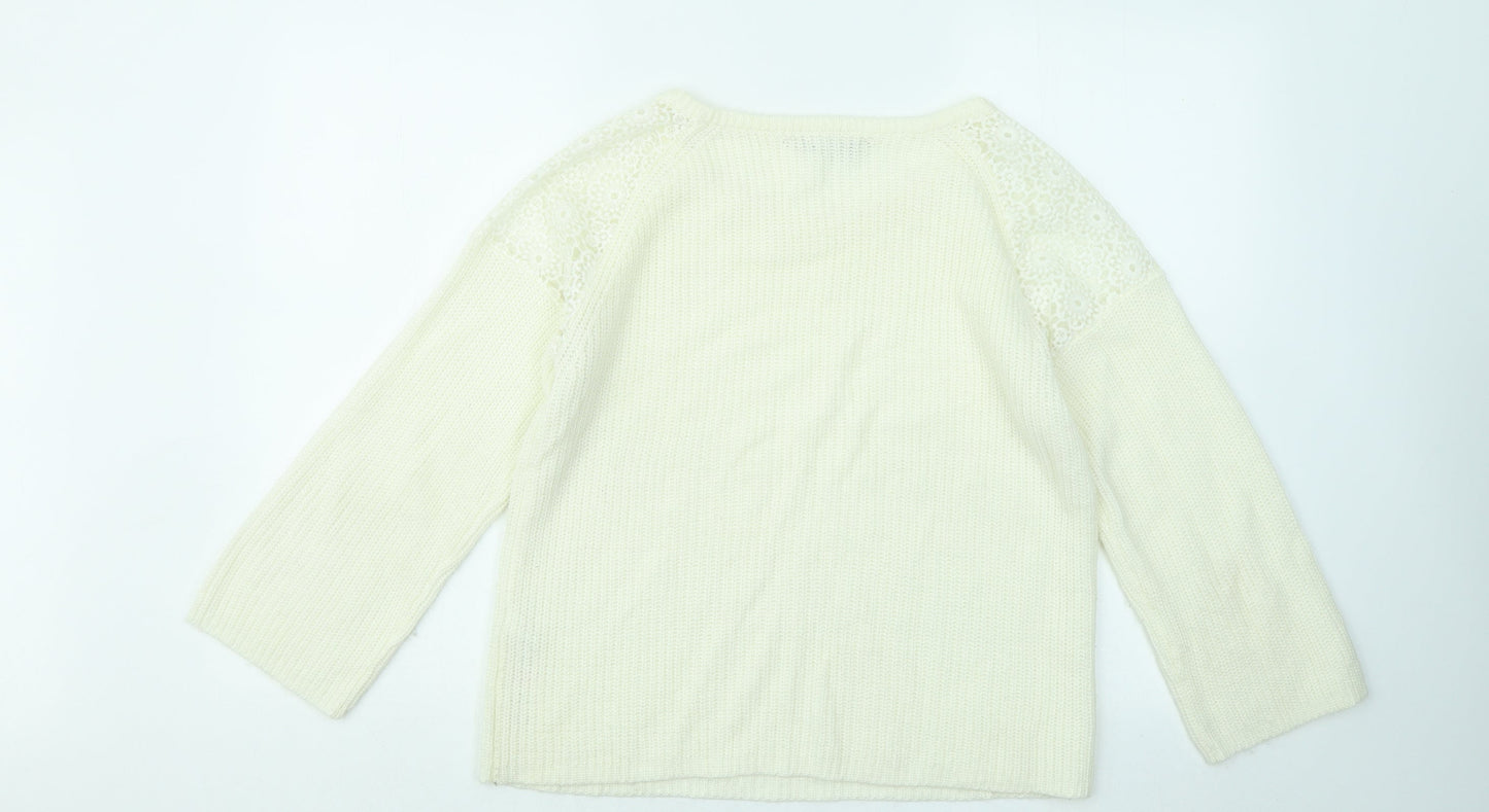 Womens UK Size 12 Dorothy Perkins Ivory Pullover Jumper