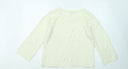 Womens UK Size 12 Dorothy Perkins Ivory Pullover Jumper