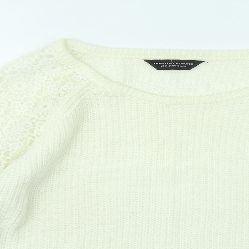 Womens UK Size 12 Dorothy Perkins Ivory Pullover Jumper