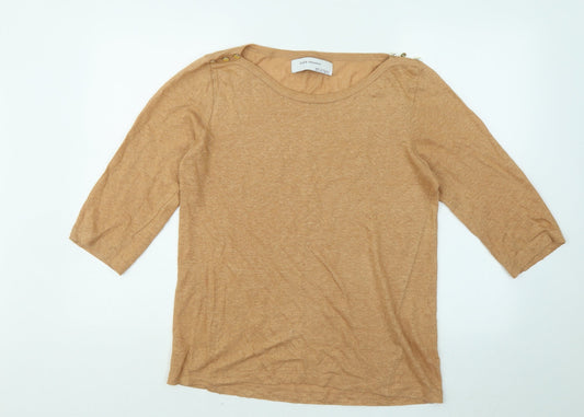 Womens UK Size L Zara Beige Pullover Jumper