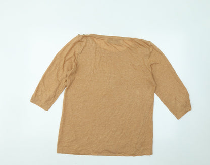 Womens UK Size L Zara Beige Pullover Jumper
