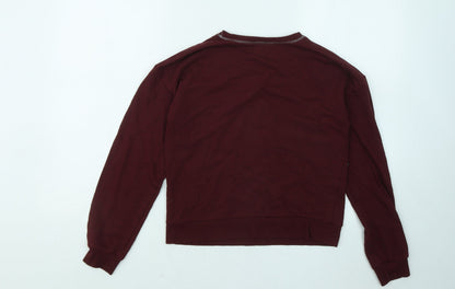 River Island Girls Purple Viscose Pullover Sweatshirt Size 11-12 Years - Made To Perfection