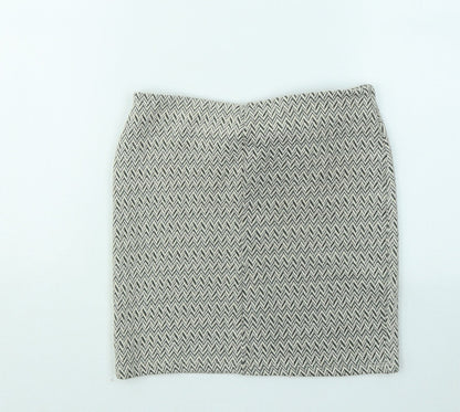 Atmosphere Womens Multicoloured Geometric Cotton Mini Skirt Size 4
