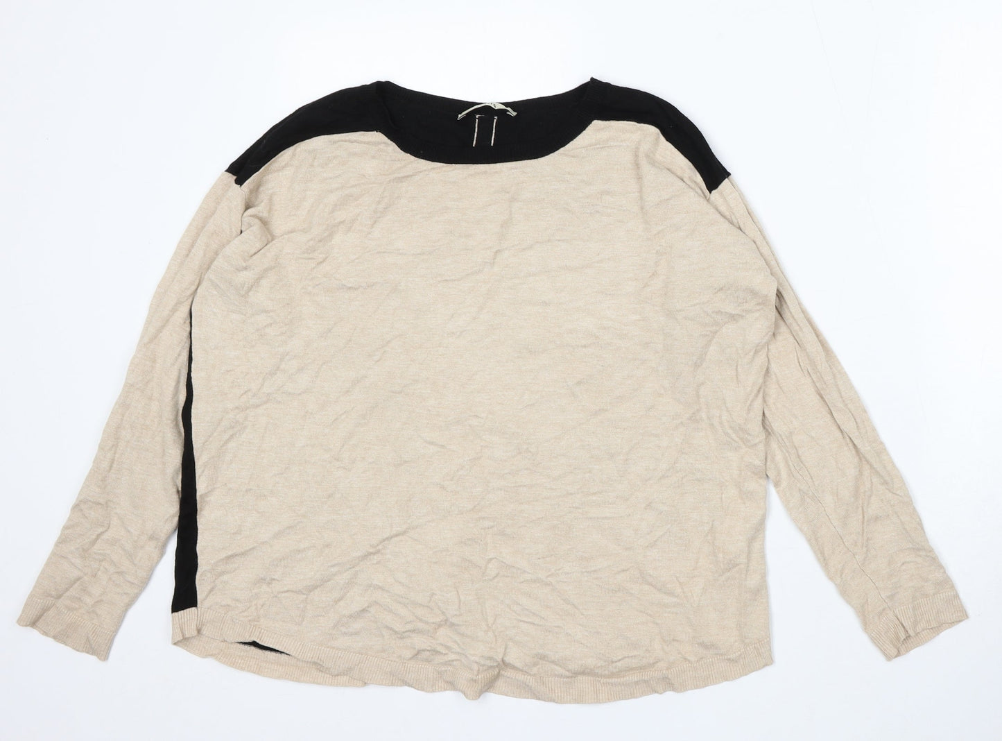 Womens UK Size M Oasis Beige Pullover Jumper