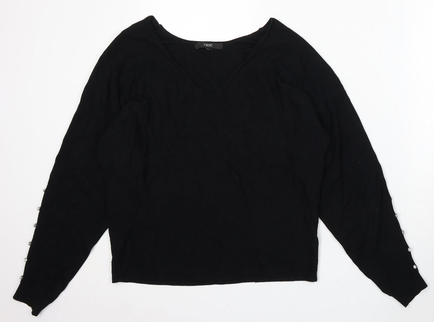 Womens UK Size S NEXT Black Pullover Jumper
