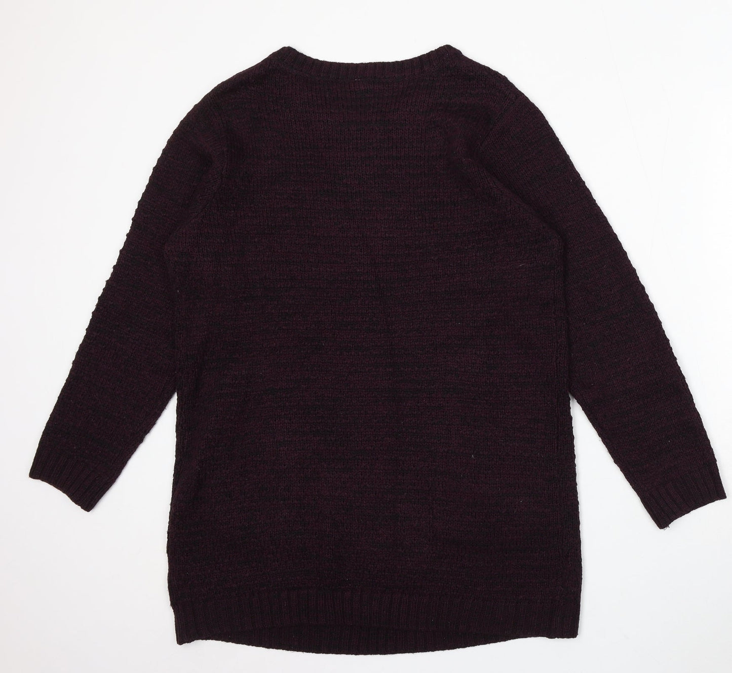 Intuition Womens Purple Round Neck Acrylic Pullover Jumper Size 14