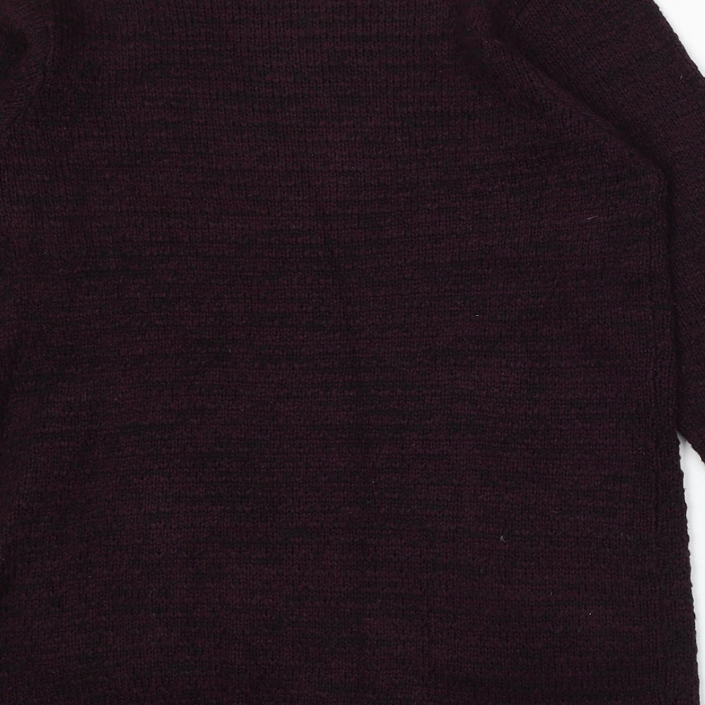 Intuition Womens Purple Round Neck Acrylic Pullover Jumper Size 14