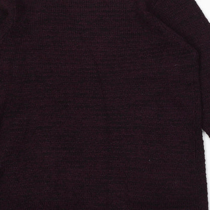 Intuition Womens Purple Round Neck Acrylic Pullover Jumper Size 14