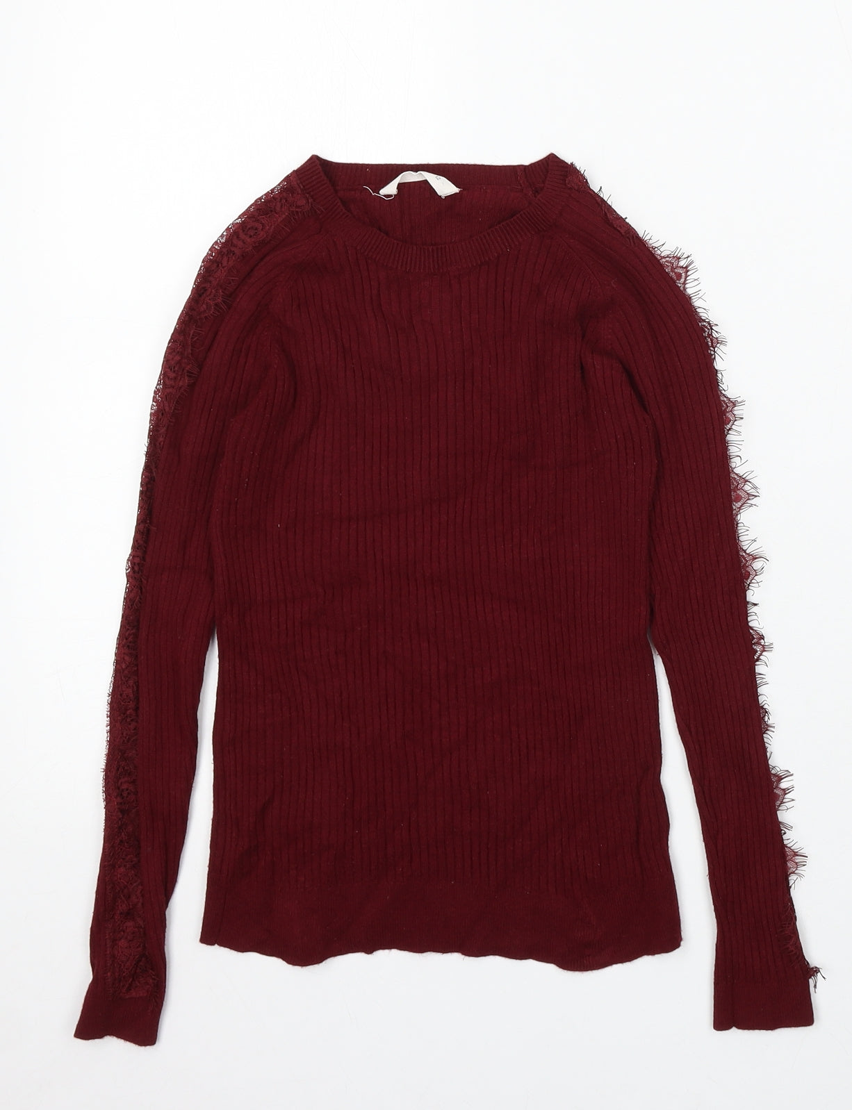 Matalan Girls Red Round Neck Viscose Pullover Jumper Size 12 Years
