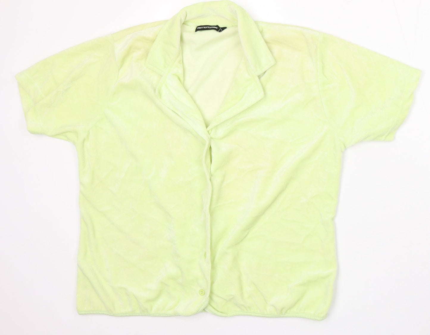 Womens UK Size 10 PRETTYLITTLETHING Green Cardigan Jumper