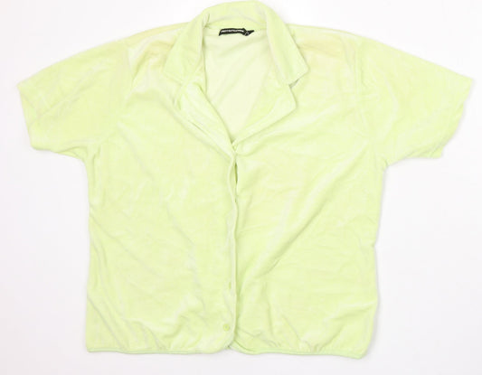 Womens UK Size 10 PRETTYLITTLETHING Green Cardigan Jumper