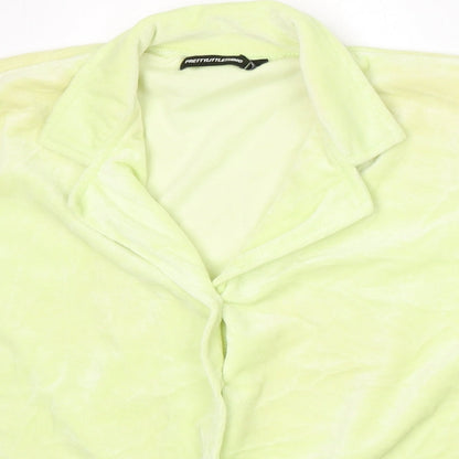 Womens UK Size 10 PRETTYLITTLETHING Green Cardigan Jumper
