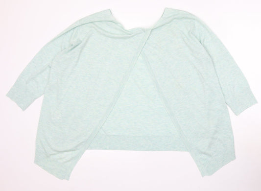 Select Womens Blue Round Neck Polyester Pullover Jumper Size 14 - Open Back