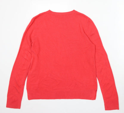 Womens UK Size 12 Marks and Spencer Red Pullover Jumper