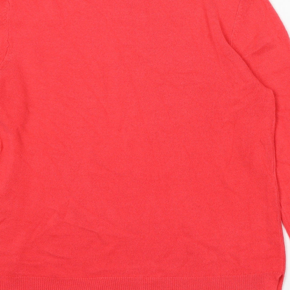 Womens UK Size 12 Marks and Spencer Red Pullover Jumper