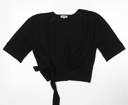 Paramour Womens Black V-Neck Viscose Pullover Jumper Size L