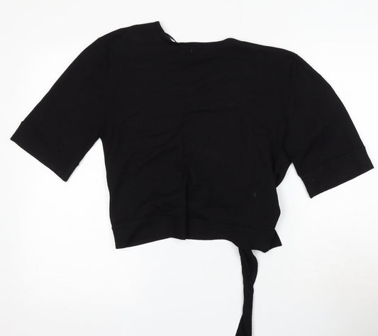 Paramour Womens Black V-Neck Viscose Pullover Jumper Size L