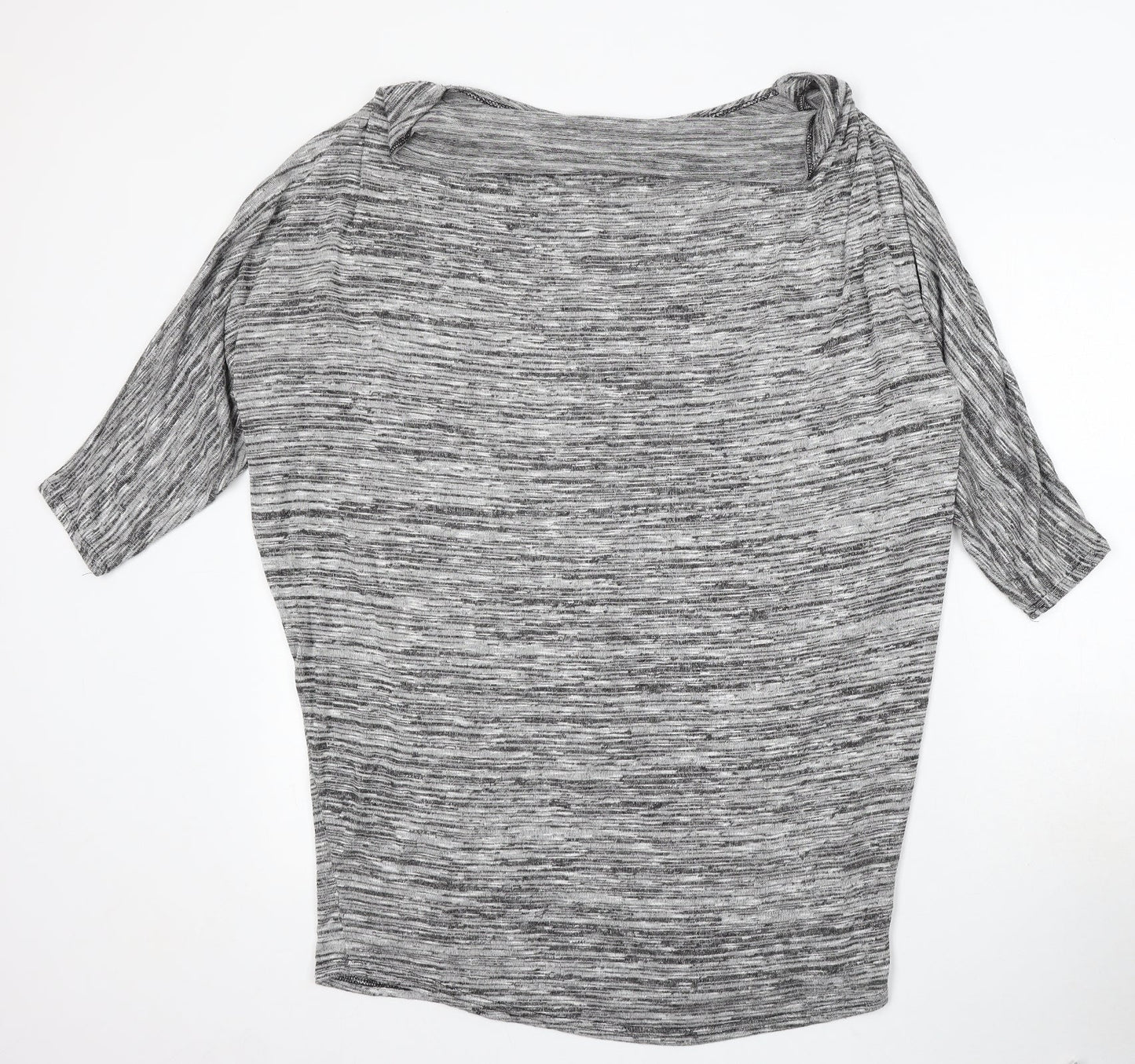 Finella Womens Grey Round Neck Polyester Pullover Jumper Size L
