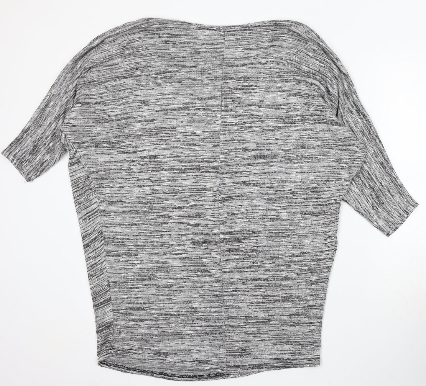 Finella Womens Grey Round Neck Polyester Pullover Jumper Size L
