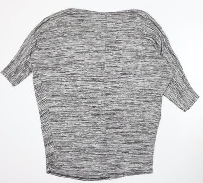Finella Womens Grey Round Neck Polyester Pullover Jumper Size L