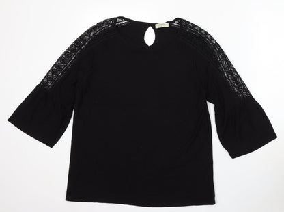 Womens UK Size 12 Papaya Black Pullover Jumper