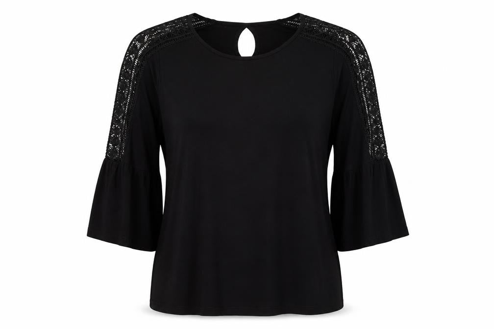 Womens UK Size 12 Papaya Black Pullover Jumper