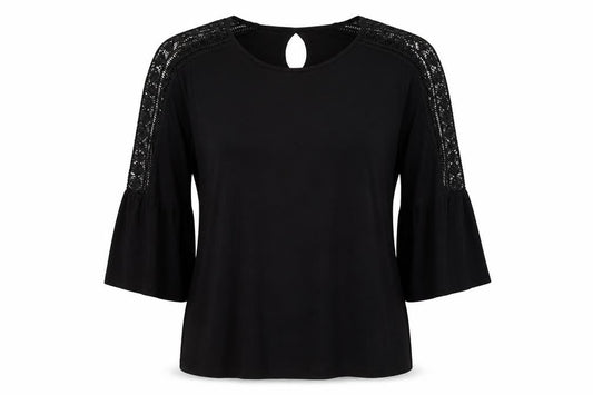 Womens UK Size 12 Papaya Black Pullover Jumper