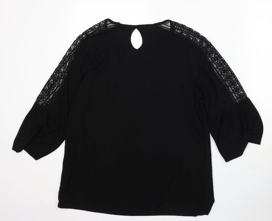 Womens UK Size 12 Papaya Black Pullover Jumper