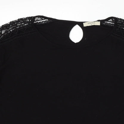Womens UK Size 12 Papaya Black Pullover Jumper