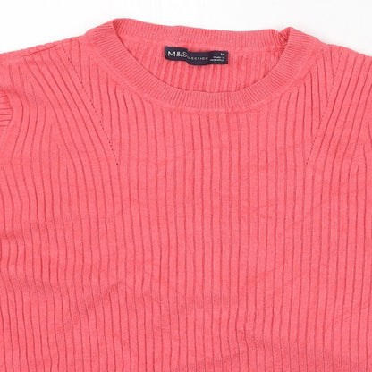 Womens UK Size 14 Marks and Spencer Pink Pullover Jumper