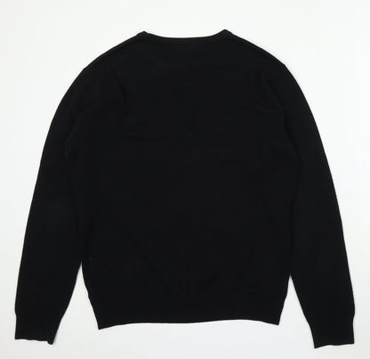 Womens UK Size XL Cedar Wood State Black Cardigan Jumper