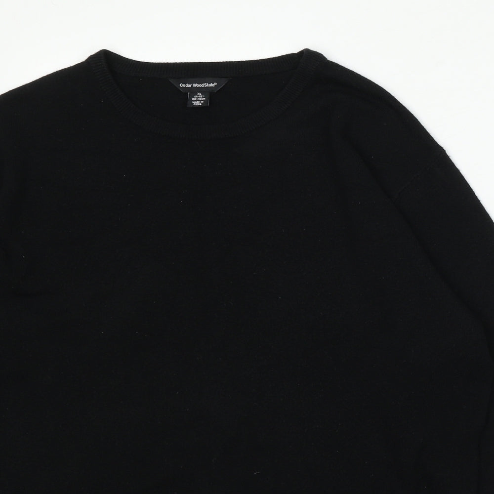 Womens UK Size XL Cedar Wood State Black Cardigan Jumper