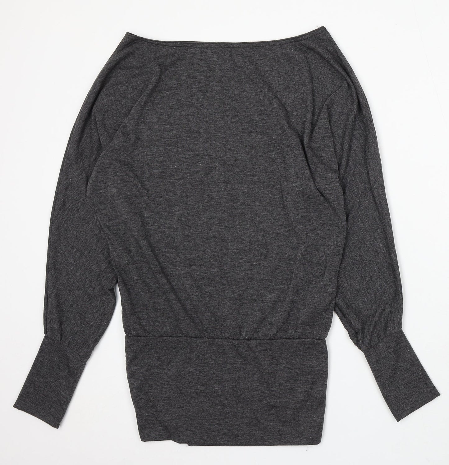 Nice Collection Womens Grey Round Neck Polyester Pullover Jumper Size M