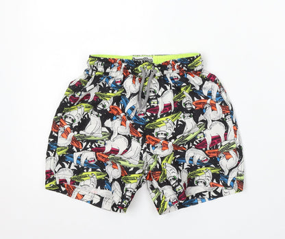 Summer Vibes Boys Multicoloured Floral Polyester Sweat Shorts Size 6-7 Years Regular Drawstring - Sloth Swim Shorts