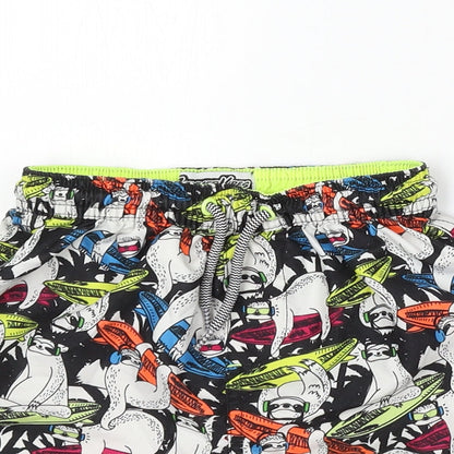 Summer Vibes Boys Multicoloured Floral Polyester Sweat Shorts Size 6-7 Years Regular Drawstring - Sloth Swim Shorts