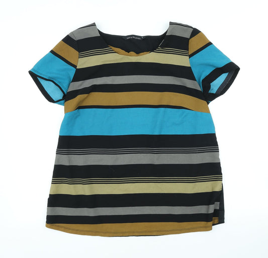 Womens UK Size 14 David Emanuel Multicoloured Basic T-Shirt