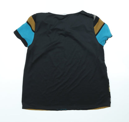 Womens UK Size 14 David Emanuel Multicoloured Basic T-Shirt