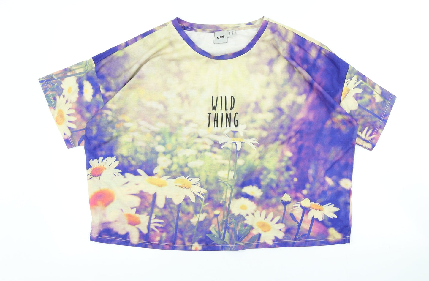 Womens UK Size 12 ASOS Multicoloured Basic T-Shirt