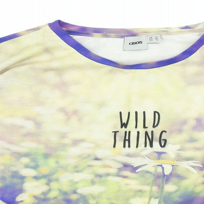 Womens UK Size 12 ASOS Multicoloured Basic T-Shirt
