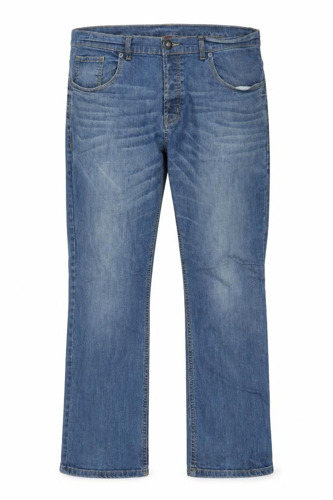 Mens UK Size 38 in Denim & Co. Regular Fit Straight Blue Jeans