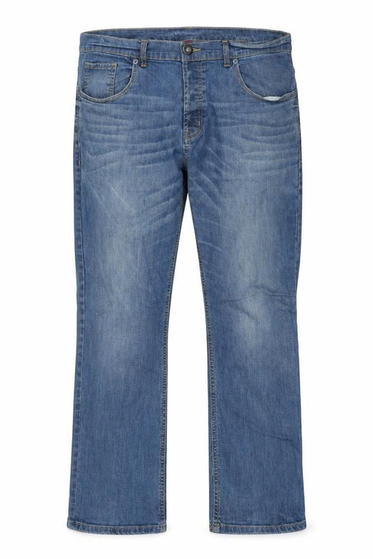 Mens UK Size 38 in Denim & Co. Regular Fit Straight Blue Jeans