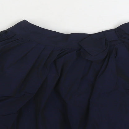 Marks and Spencer Girls Blue Polyester Pleated Skirt Size 3-4 Years Regular