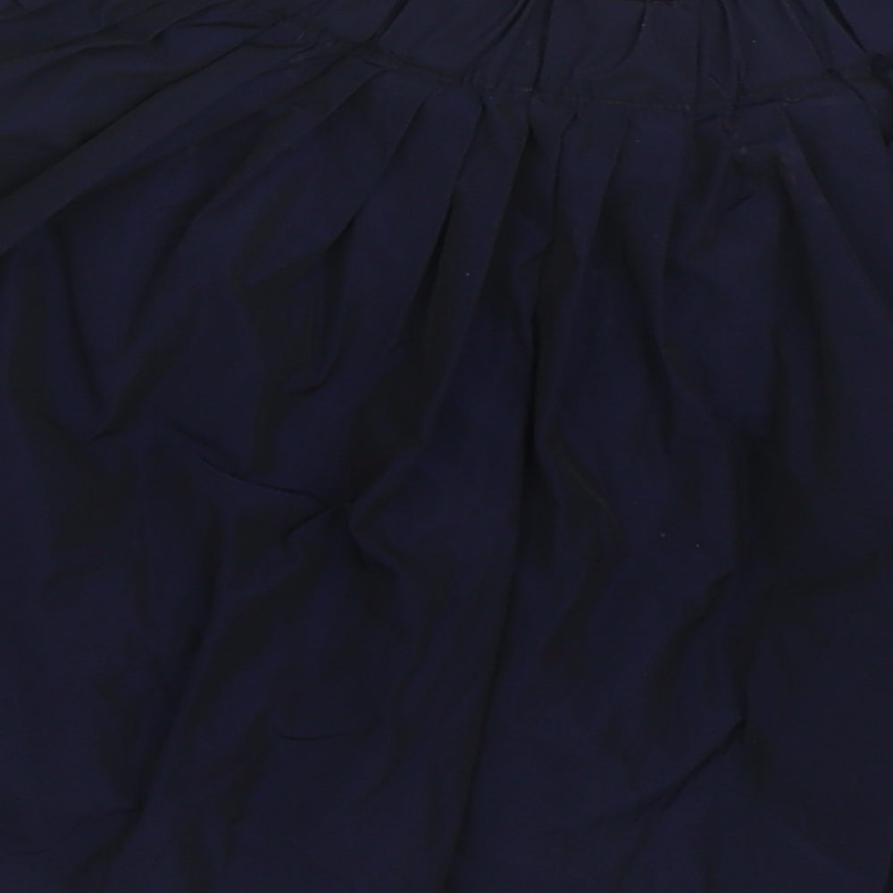 Marks and Spencer Girls Blue Polyester Pleated Skirt Size 3-4 Years Regular